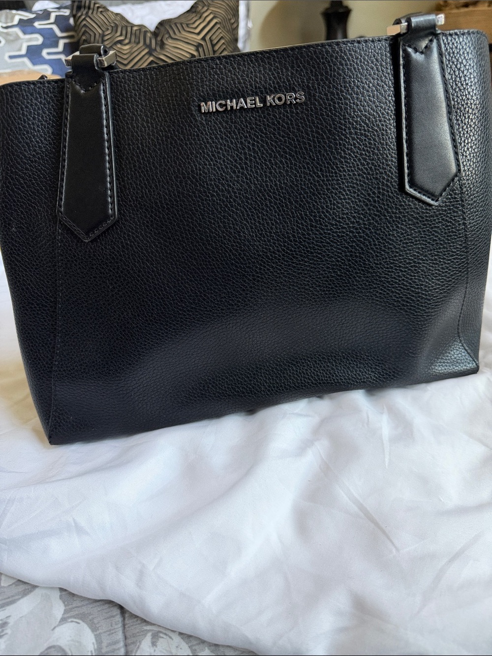Michael Kors Black Pebbled Leather Tote